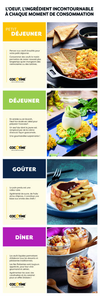 Infographie : Des ovoproduits pour tous les moments de conso | Cocotine